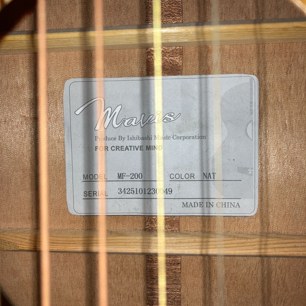 美品 Mavis メイビス MF-200 アコースティックギター ソフトギターケース付き アコギ JChere雅虎拍卖代购