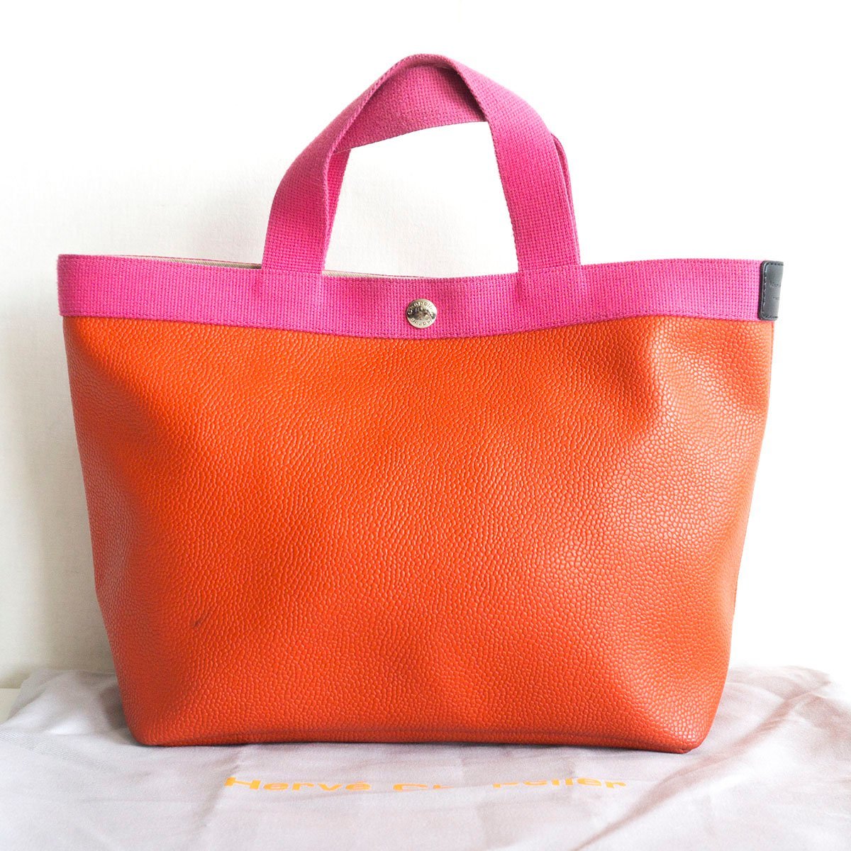 [ standard ] Herve Chapelier [704GP/ryu Cusco -tedo canvas boat shape tote bag ] red paprika Herve Chapelier 2207213