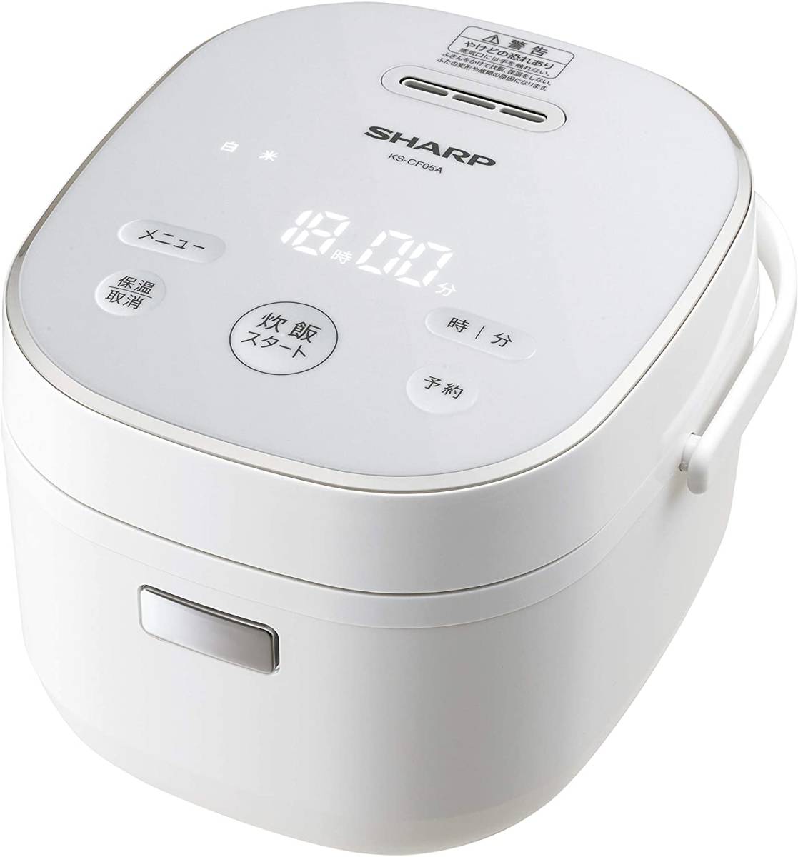 シャープ パン調理機能付 ジャー炊飯器 3合炊き ホワイト KS-CF05A-W