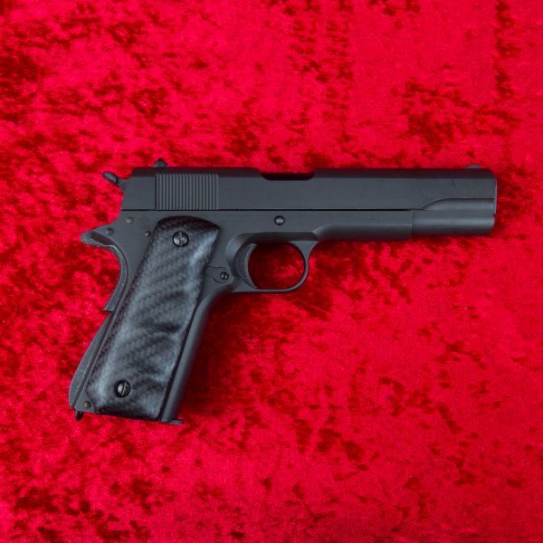 コルト M1911(M1911A1) 対応 リアルカーボングリップ　実銃用耐熱仕様 (3ｋ綾織-艶消-エルゴ形状)_画像5