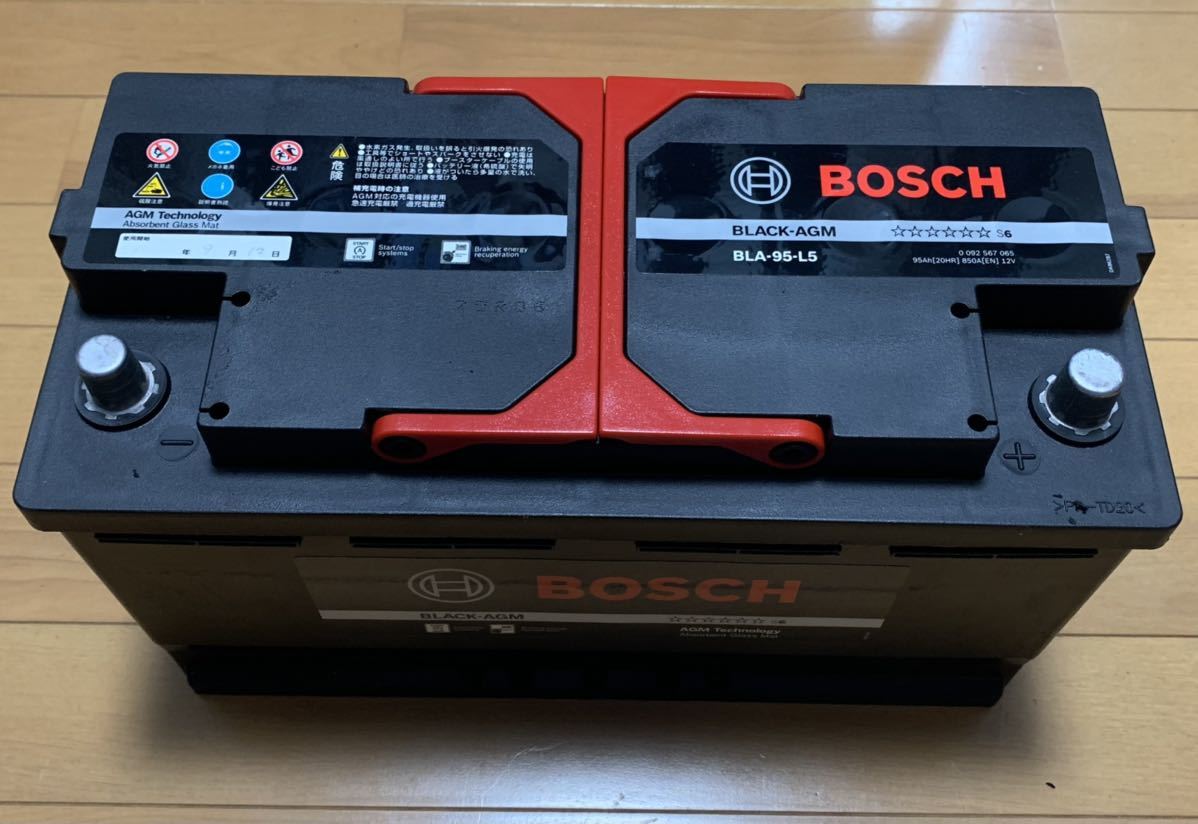 BOSCH BLA-95-L5 BLACK AGM 再生充電済み_画像1