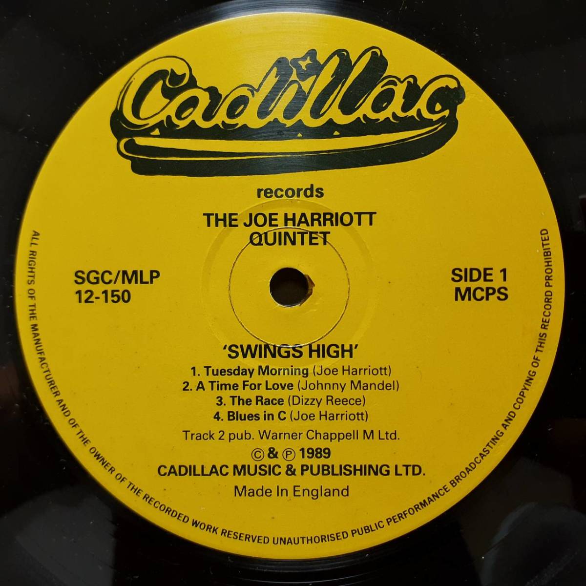 o Rige 200 доллар супер! Британия Cadilac запись LP!Joe Harriott Quintet / Swings High 70 год произведение. 89 год запись SGC/MLP12-150 Phil Seaman,Coleridge Goode SKA