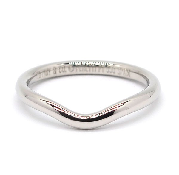☆仕上済!Tiffany&co. ティファニー カーブド バンド リング Pt950 10