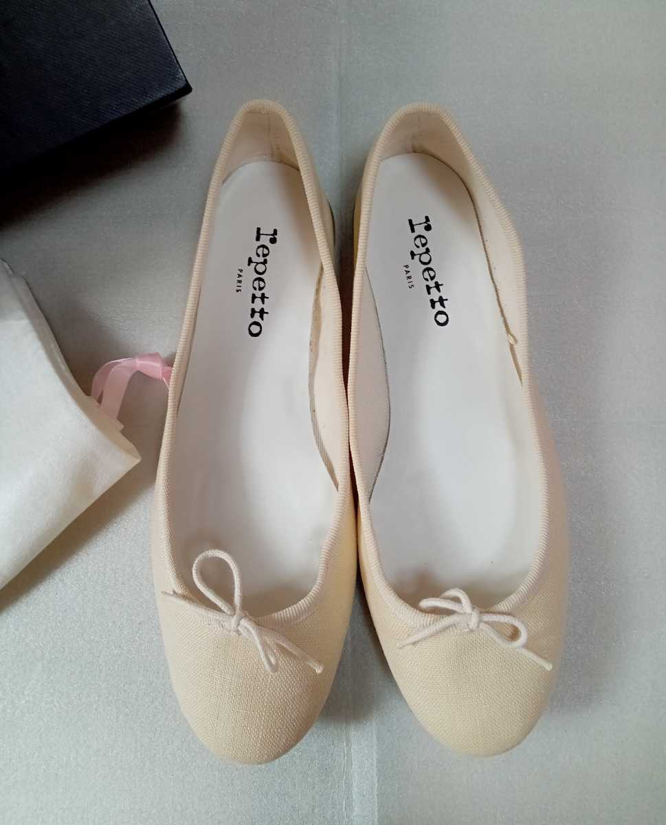 安い バレエシューズ リネン repetto レペット 37.5 サンドリオン