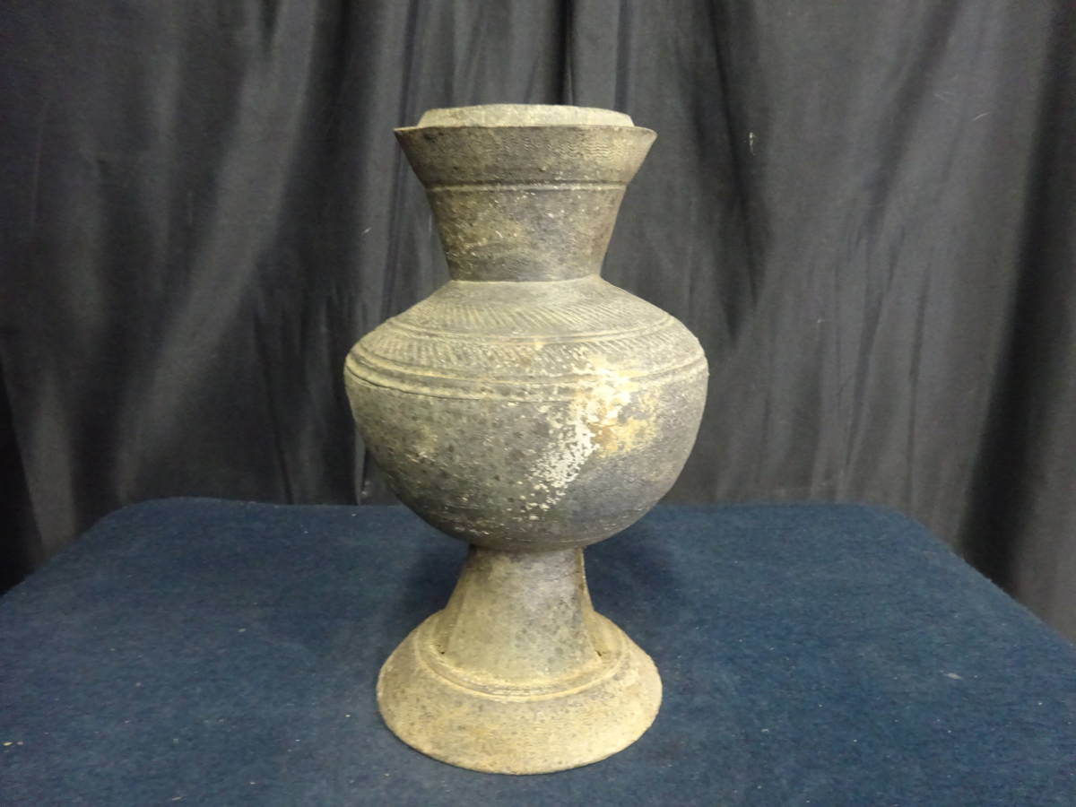 朝鮮美術  朝鮮陶磁 新羅壷 花瓶 発掘品 出土品 高