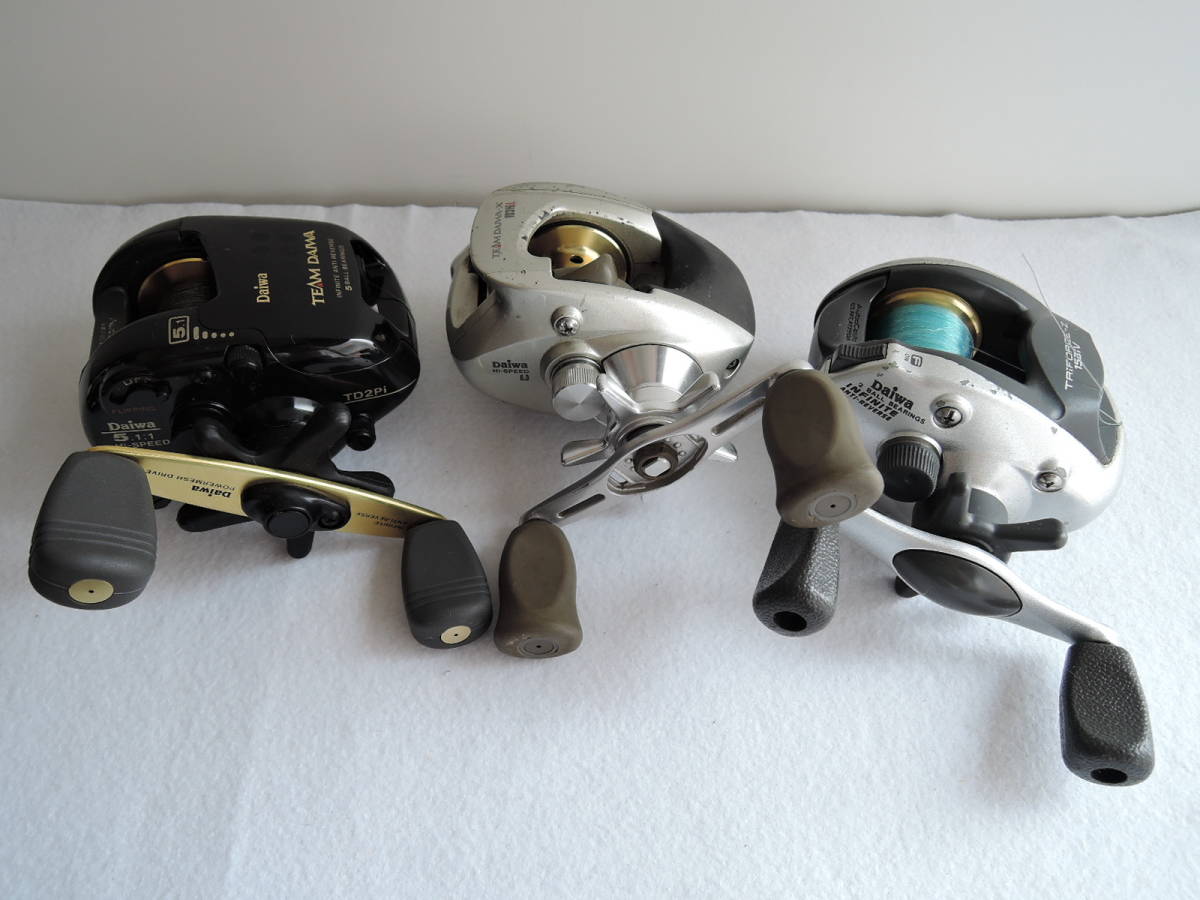 ダイワ　リール　５点（TRiFORCE-Z 153iV、155iV、TEAM DAIWA-X 103HiL、TEAM DAIWA）現状_画像4