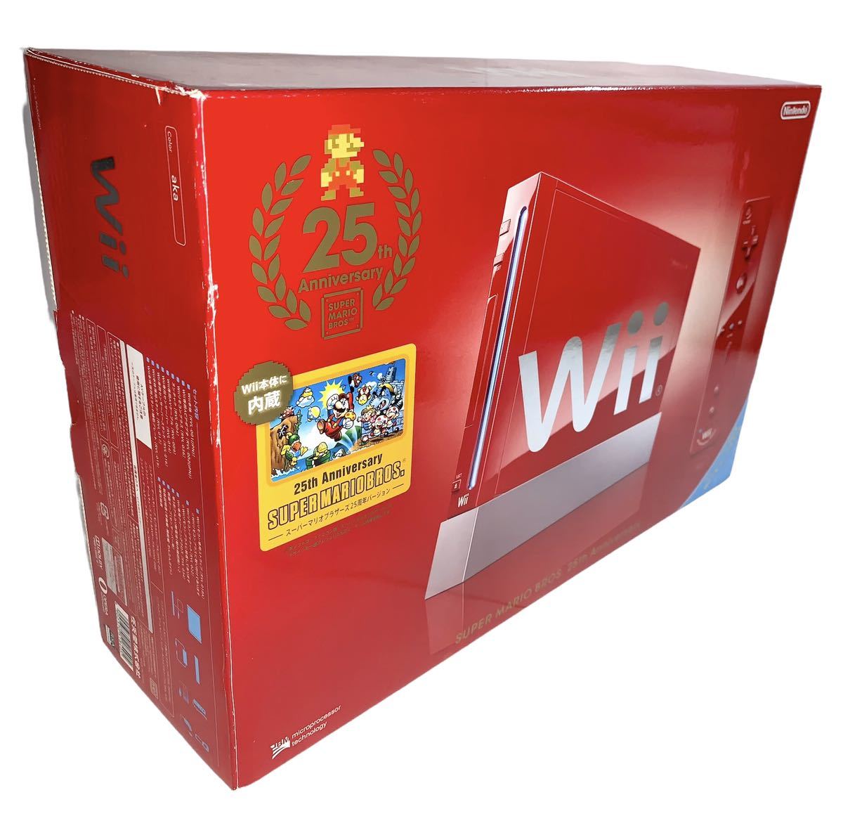 稀少 デッドストック 未使用品 Wii本体 スーパーマリオ25周年仕様