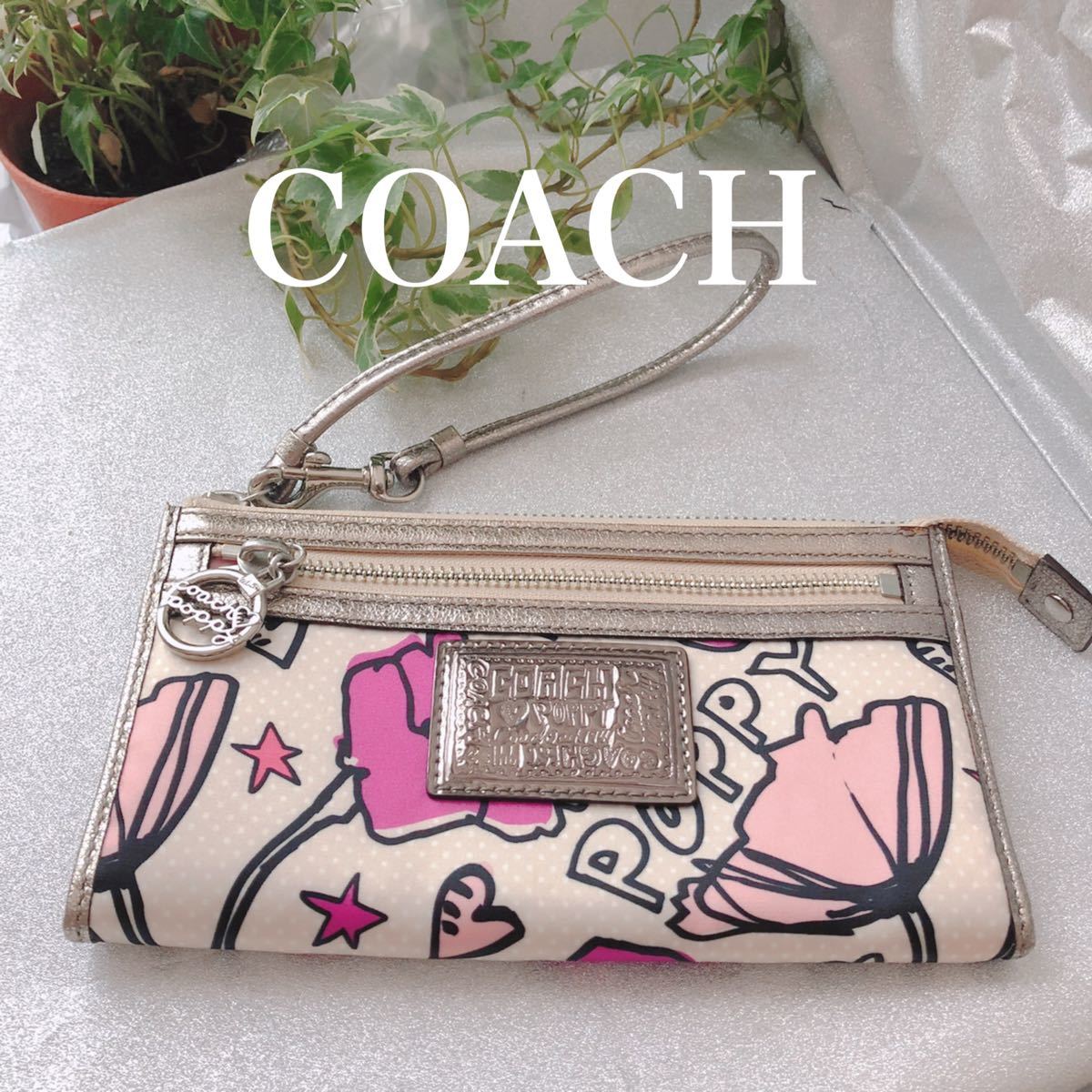 ポイント10倍 美品 COACH コーチポーチ ホワイト・パープル・ピンク ナイロンレザー - www.ultracai.com.br