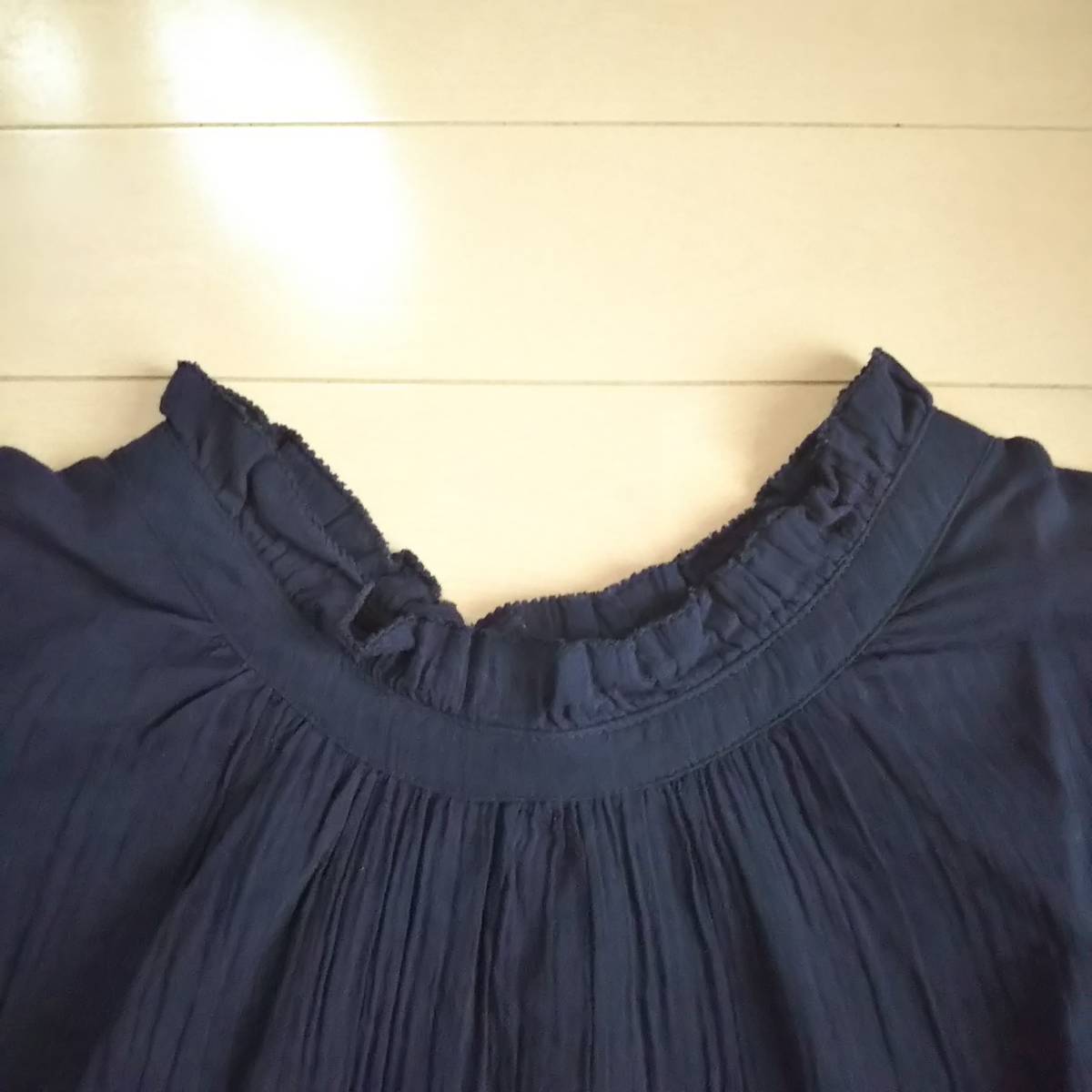 *[niko and...] Nico and cotton ..2WAY frill blouse navy L size ④*