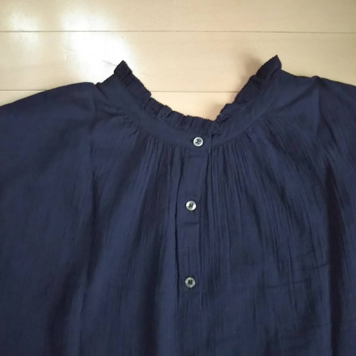 *[niko and...] Nico and cotton ..2WAY frill blouse navy L size ④*