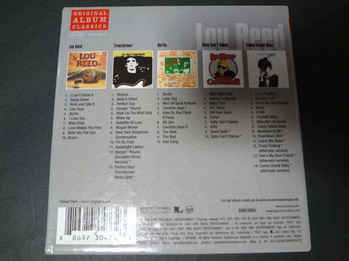 LOU REED/original album classics 5CD-BOX ルー・リード アートロック