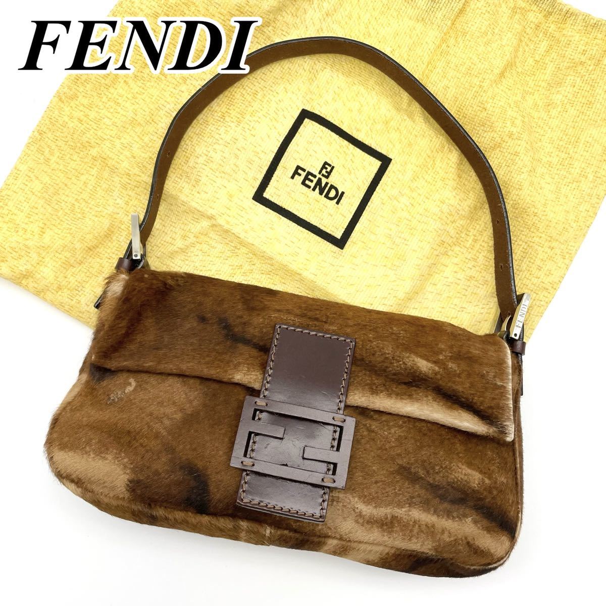 FENDI フェンディ マンマバケット ハラコ ハンドバッグ ショルダーバッグ_画像1