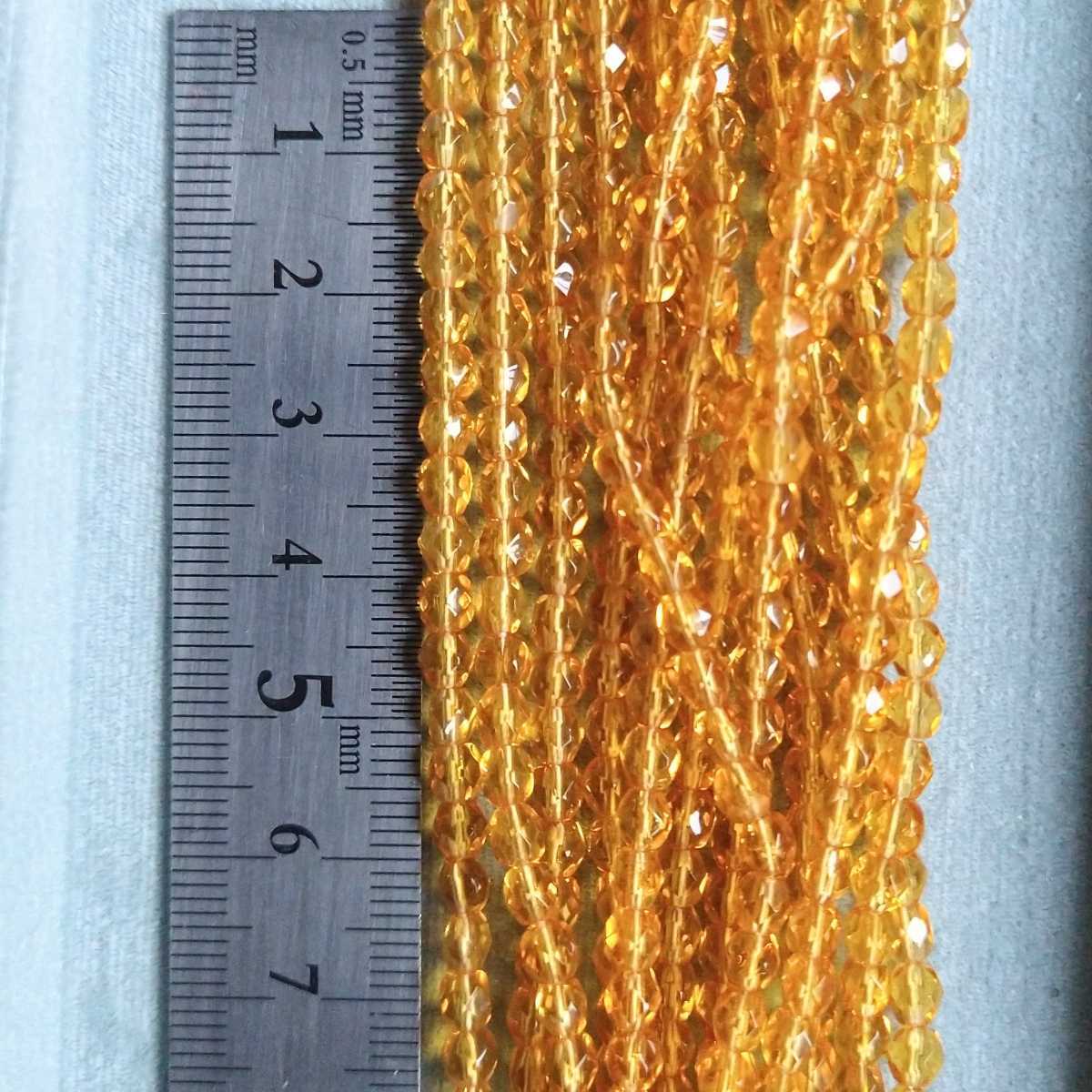 78cm minute 4mm fire polish Czech beads topaz B21