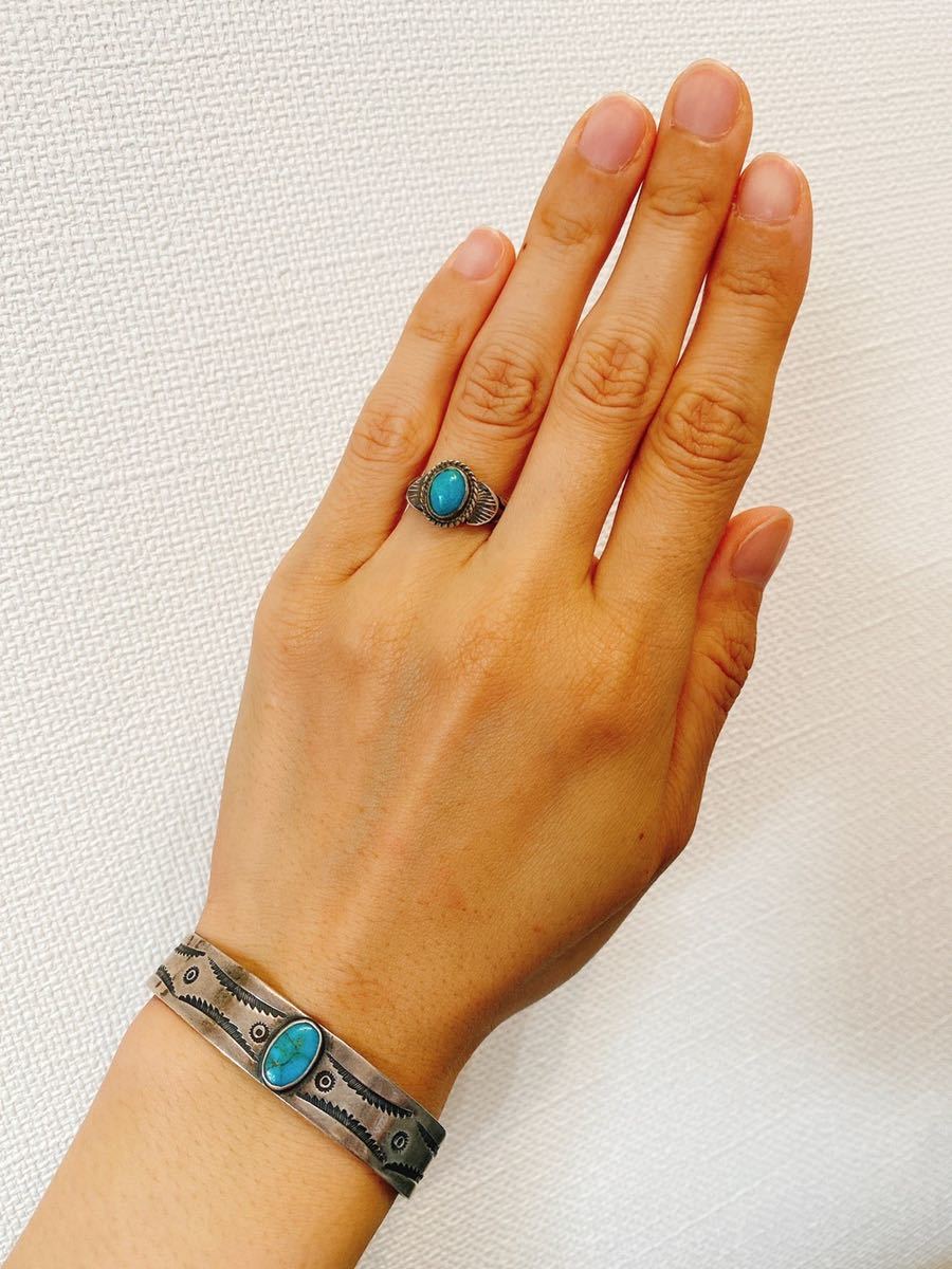 オンライン限定商品】 RING SILVER TURQUOISE 40's NAVAJO 超希少!!VTG