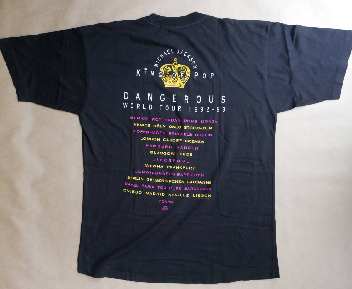 マイケルジャクソン Tシャツ デンジャラス・ワールド・ツアー Michael Jackson T Shirt Dangerous World Tour 1992-1993