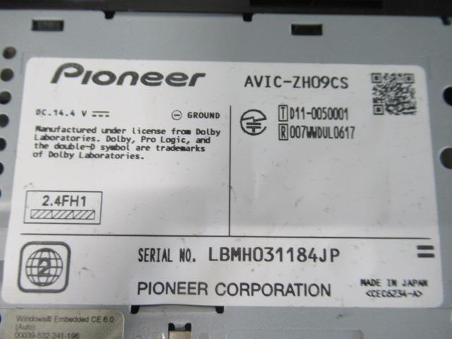 carrozzeria AVIC-ZH09CS サイバーナビ カーナビ Pioneer HDDナビ