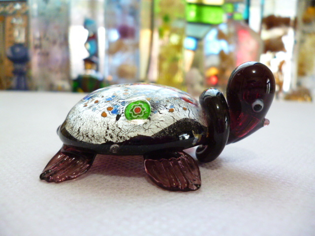 β Venetian murano glass ベネチアングラス カメ 置物 β β Venetian murano glass ベネチアングラス カメ 置物 β
