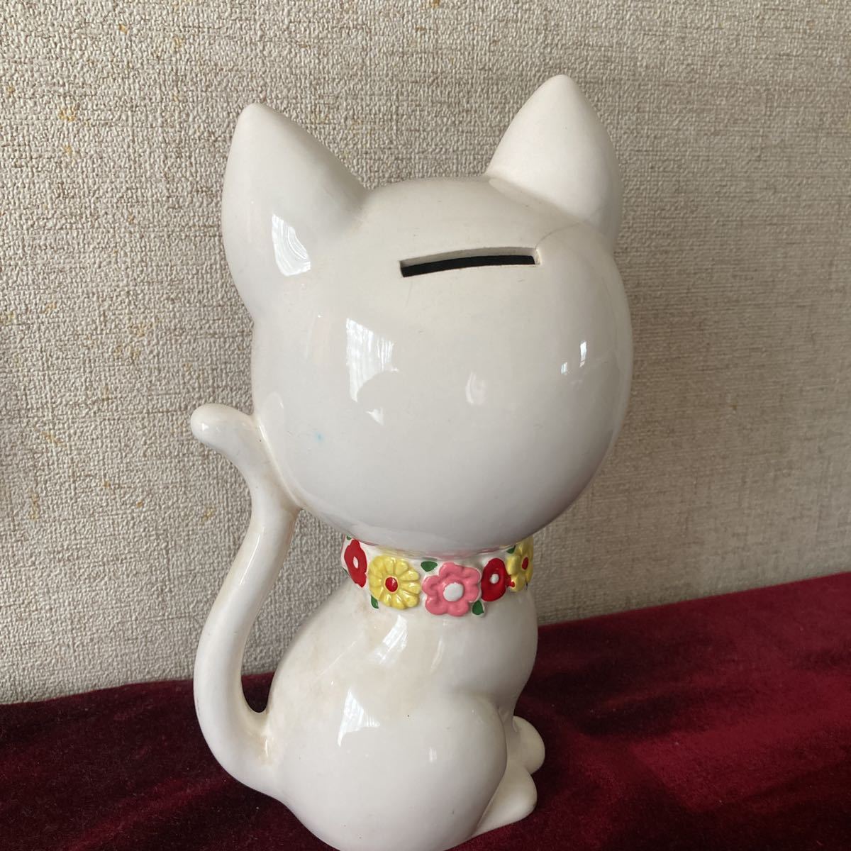 昭和レトロ 内藤ルネ 陶器 ネコちゃん 可愛いねこ 置物貯金箱 RUNE