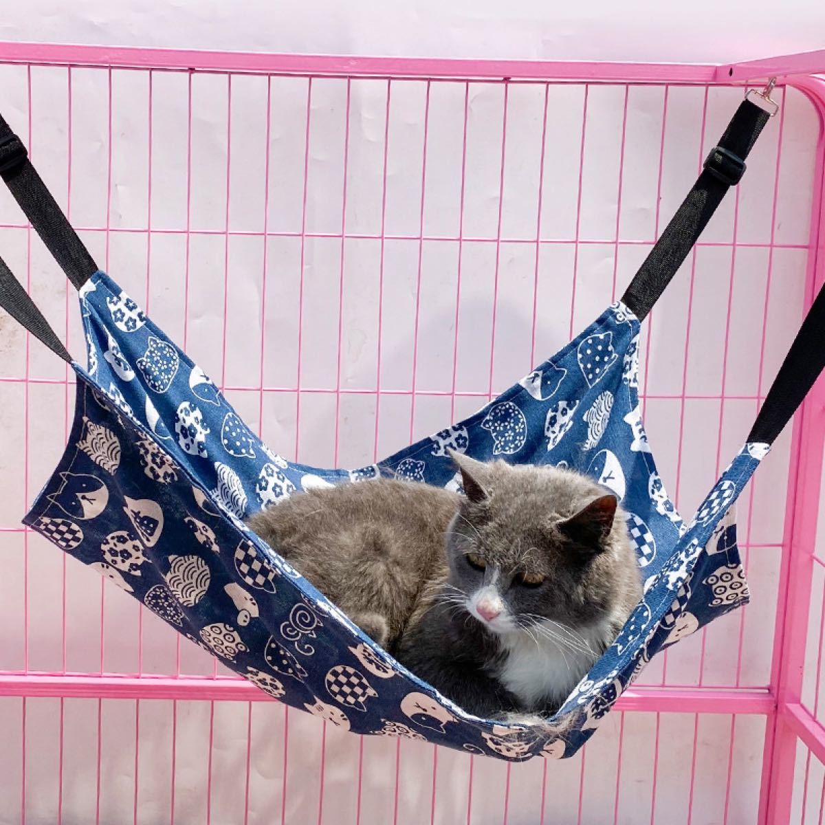 猫犬 ハンモック ペットベッド 冬夏両用 ふんわりやわらか 昼寝 大型