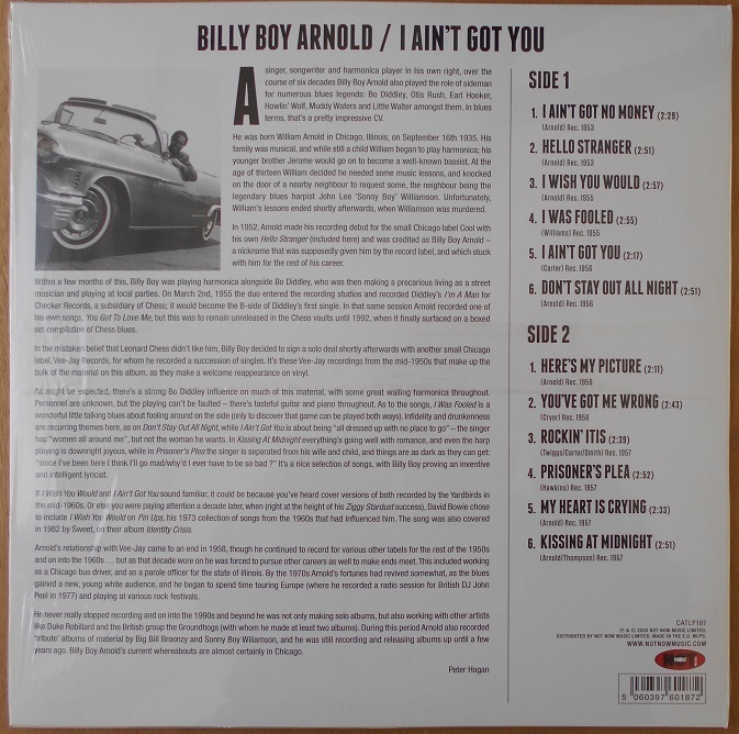 ■新品■Billy Boy Arnold ビリー・ボーイ・アーノルド/i ain't got you(LP) Yardbirds ヤードバーズ_画像2