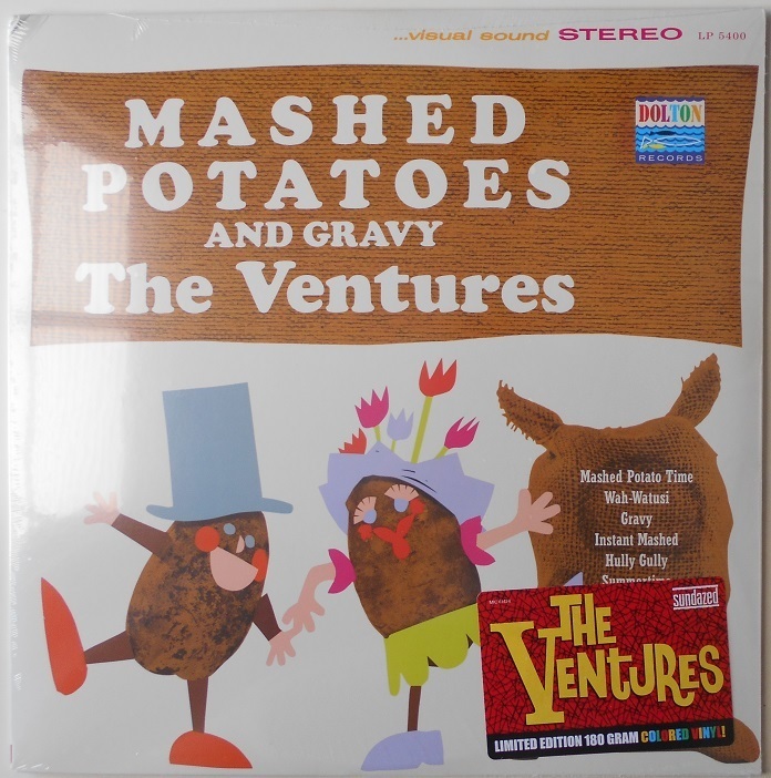 ■新品■Ventures ヴェンチャーズ　ベンチャーズ/mashed potatoes and gravy(LP) カラー(CLEAR)レコード_画像1