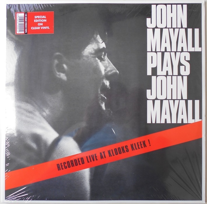■新品■John Mayall ジョン・メイオール/plays John Mayall -recorded live at Klooks Kleek!(LP) カラー(CLEAR)レコード_画像1