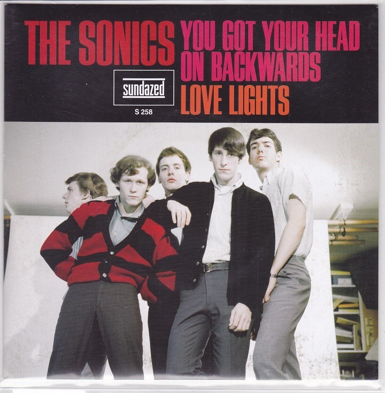 ■新品■The Sonics ソニックス/you got your head on backwards +love lights(7 INCH SINGLE) カラー(BLUE)レコード_画像1