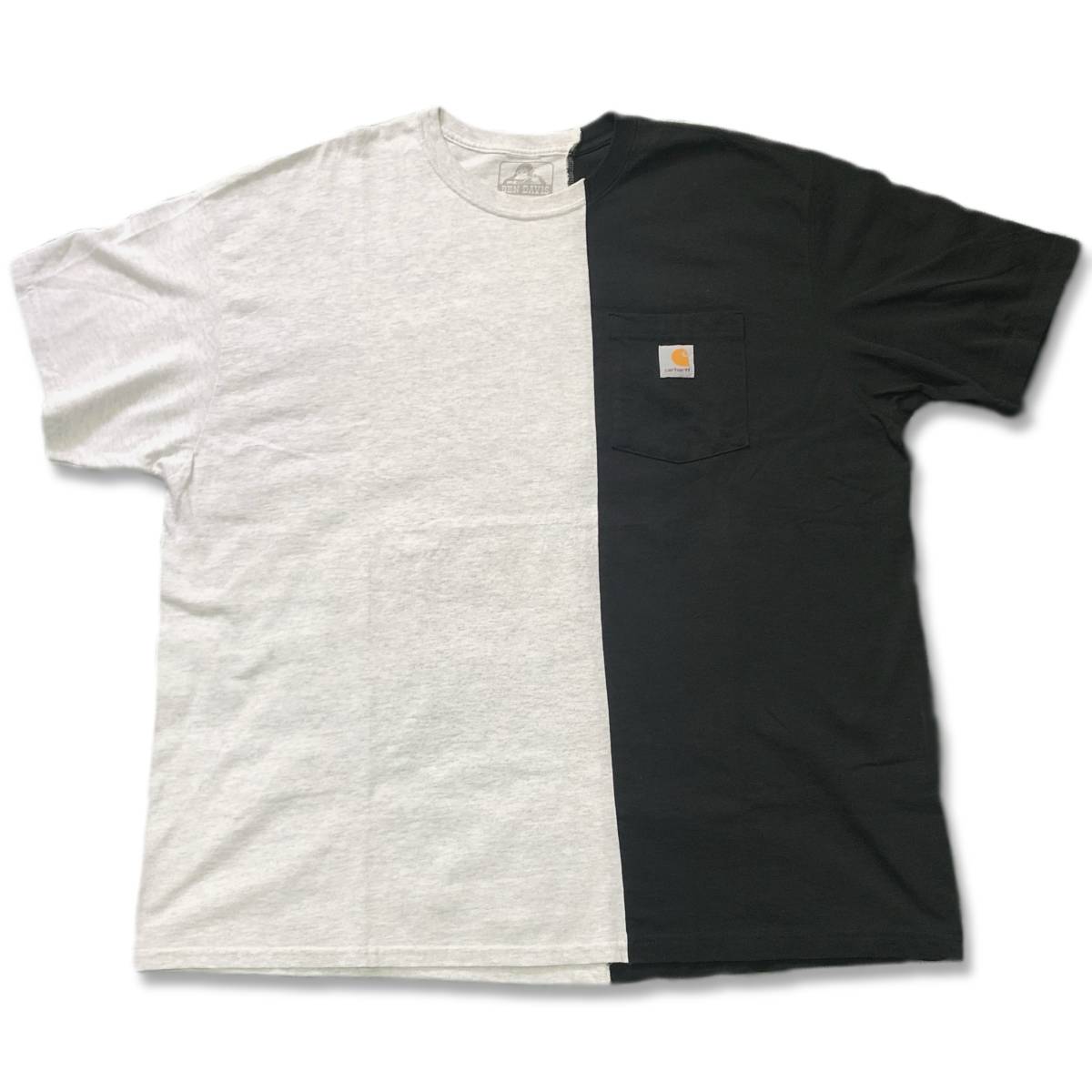 希少】Carhartt × BEN DAVIS コラボ リメイク風半袖Tシャツ 希少】Carhartt × BEN DAVIS コラボ リメイク風半袖Tシャツ