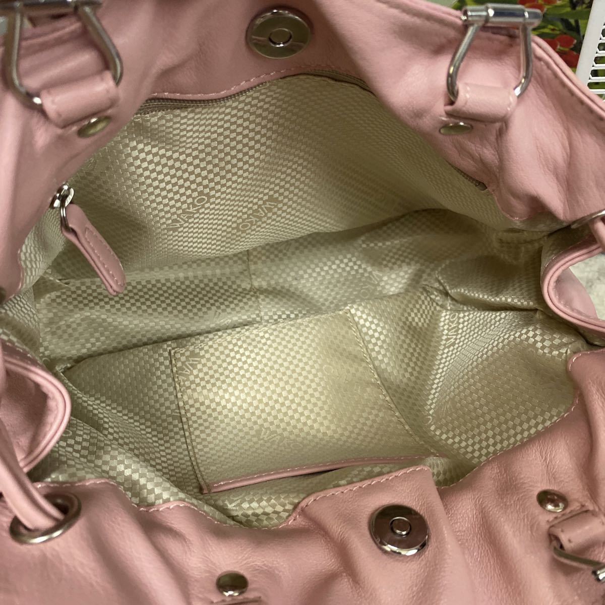 極美品 WAKO ワコウ 銀座 和光 ピンク シルバー金具 レザー ショルダーバッグ ハンドバッグ トートバッグ