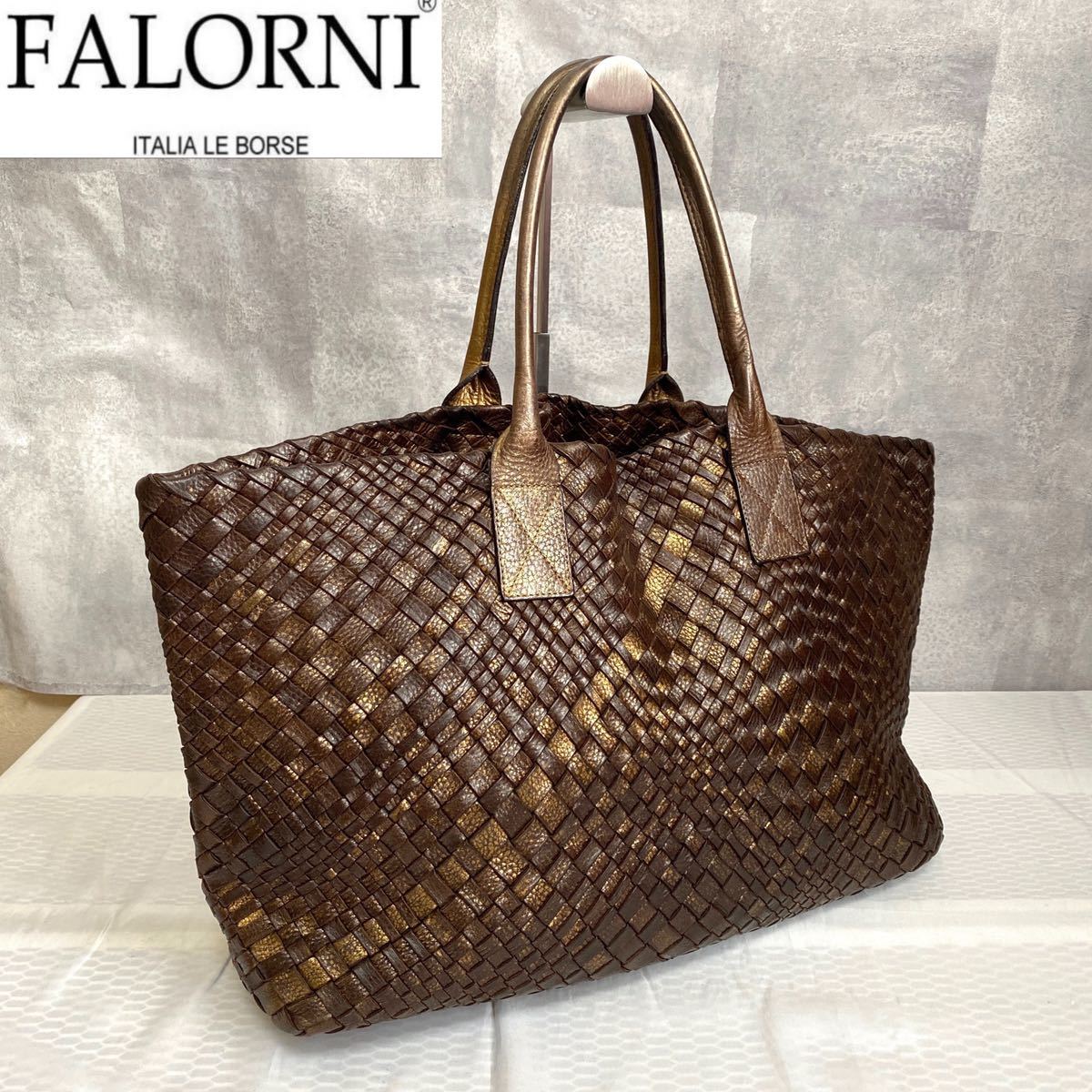 サイズ変更オプション 【極美品】FALORNI イントレチャート ブラウン
