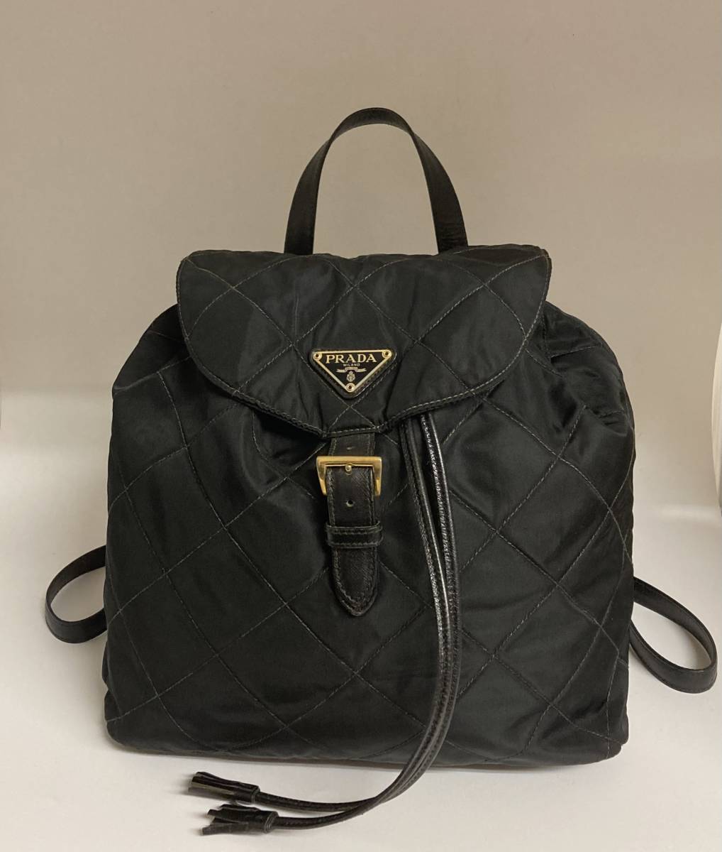 １円スタート！PRADA プラダ B3819 テスートナイロン・レザー