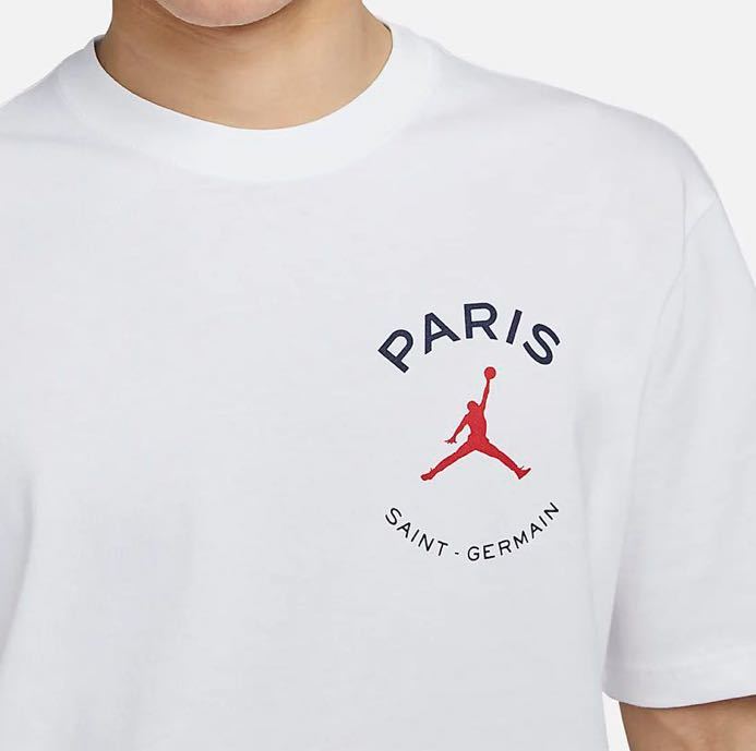 即決 NIKE AIR JORDAN PSG LOGO Tシャツ WHITE XLサイズ 国内 即決 NIKE AIR JORDAN PSG LOGO Tシャツ WHITE XLサイズ 国内