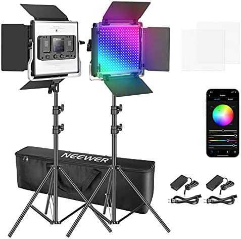 660 RGB LEDビデオライト アプリ制御可 写真ビデオ照明セット スタンド