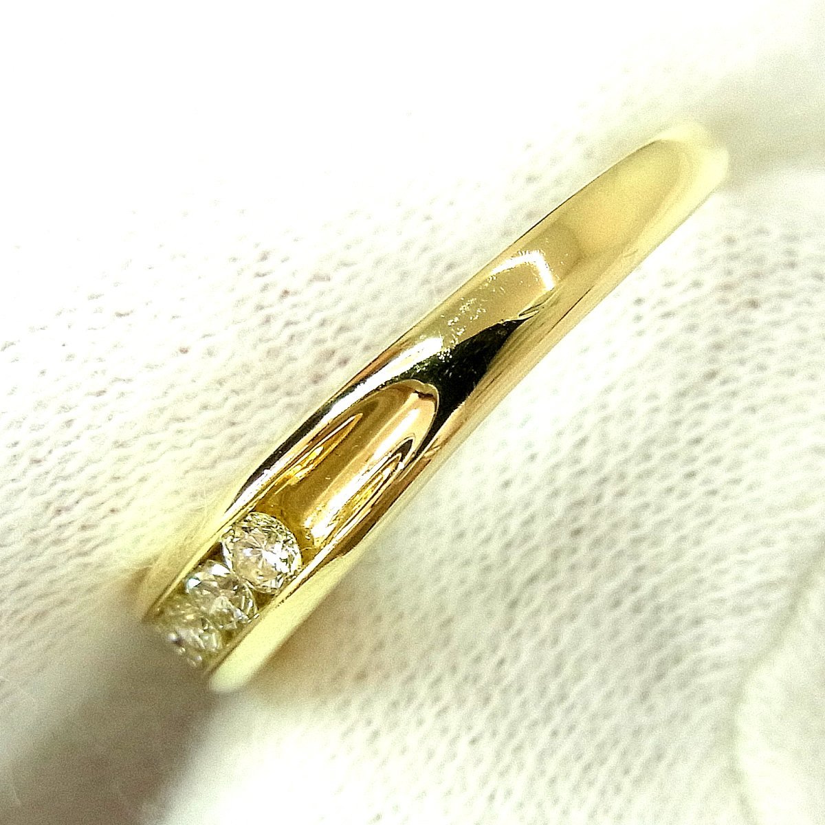 K18 ダイヤモンド 一文字 リング 0.33ct - dishu.in