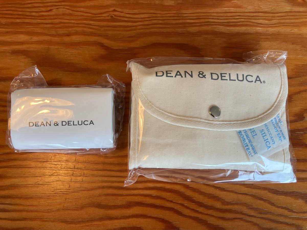 【新品未使用品】DEAN&DELUCA ミニマムエコバッグホワイト ＆ ショッピングバッグNaturalセット