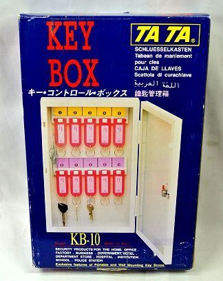 2個セット 未使用 TATA キーコントロールボックス KB-10 鍵10本掛 キーボックス 取っ手付き 携帯 壁掛け キーBOX_画像4