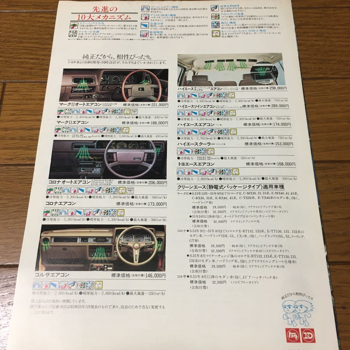 ヤフオク 旧車カタログ トヨタ純正カーエアコン 昭和56 3 ヤフオク 旧車カタログ トヨタ純正カーエアコン 昭和56 3