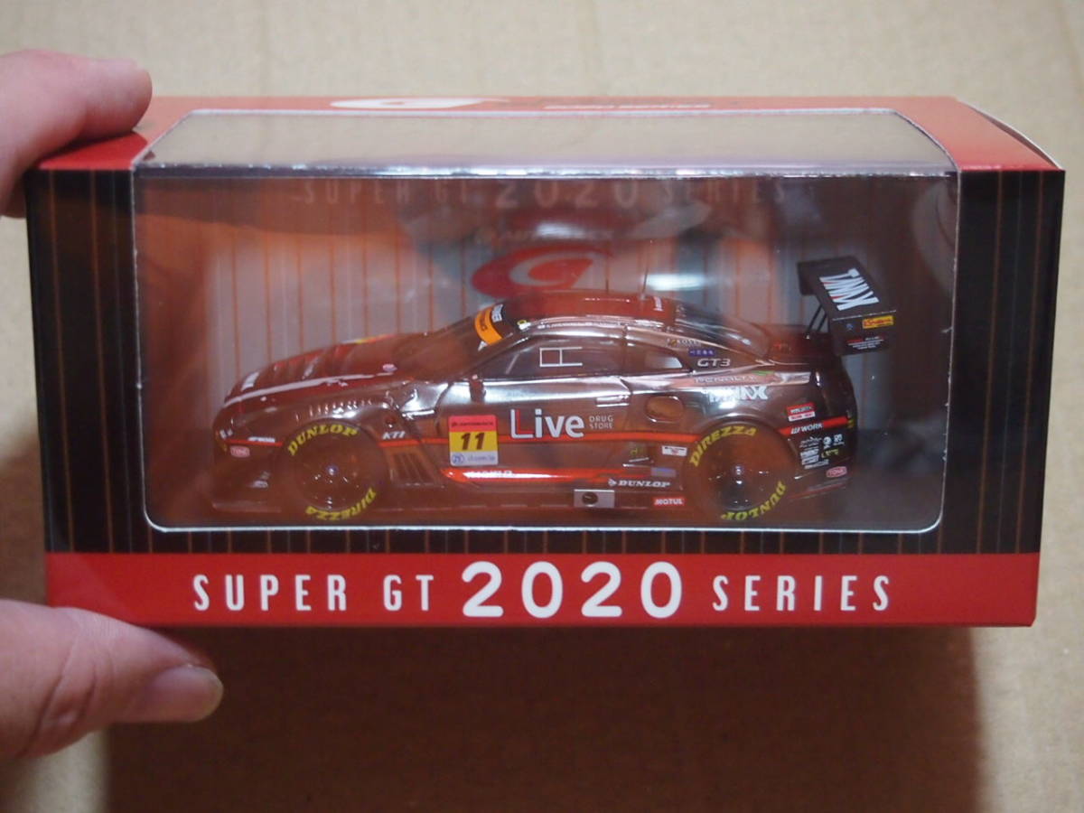 1新品 EBBRO 1/43 GAINER TANAX GT-R SUPER GT GT300 2020 No.11 完成品 45775 エブロ_画像1