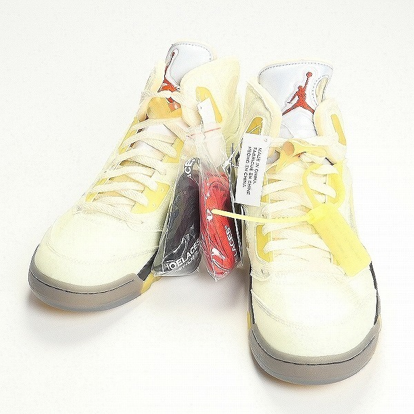 OFF WHITE オフホワイト ×NIKE ナイキ AIR JORDAN 5 RETRO SP DH8565-100 スニーカー 白 Size 【27.5cm】 【新古品・未使用品】 20730923_画像3