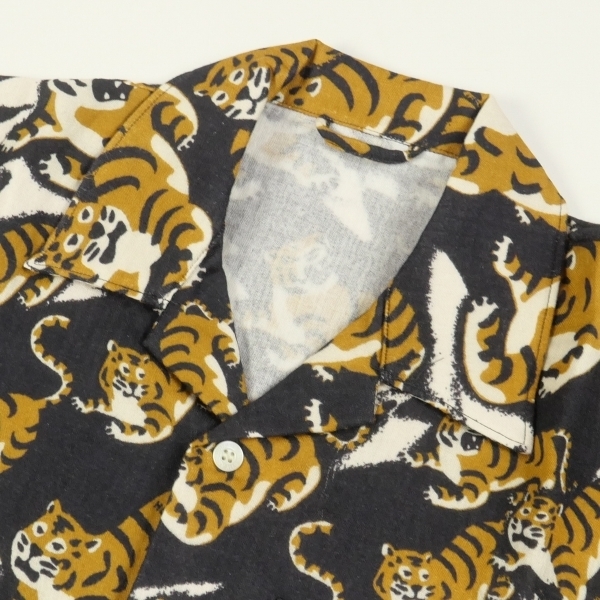 S M HUMAN MADE TIGER GAUZE ALOHA SHIRT-