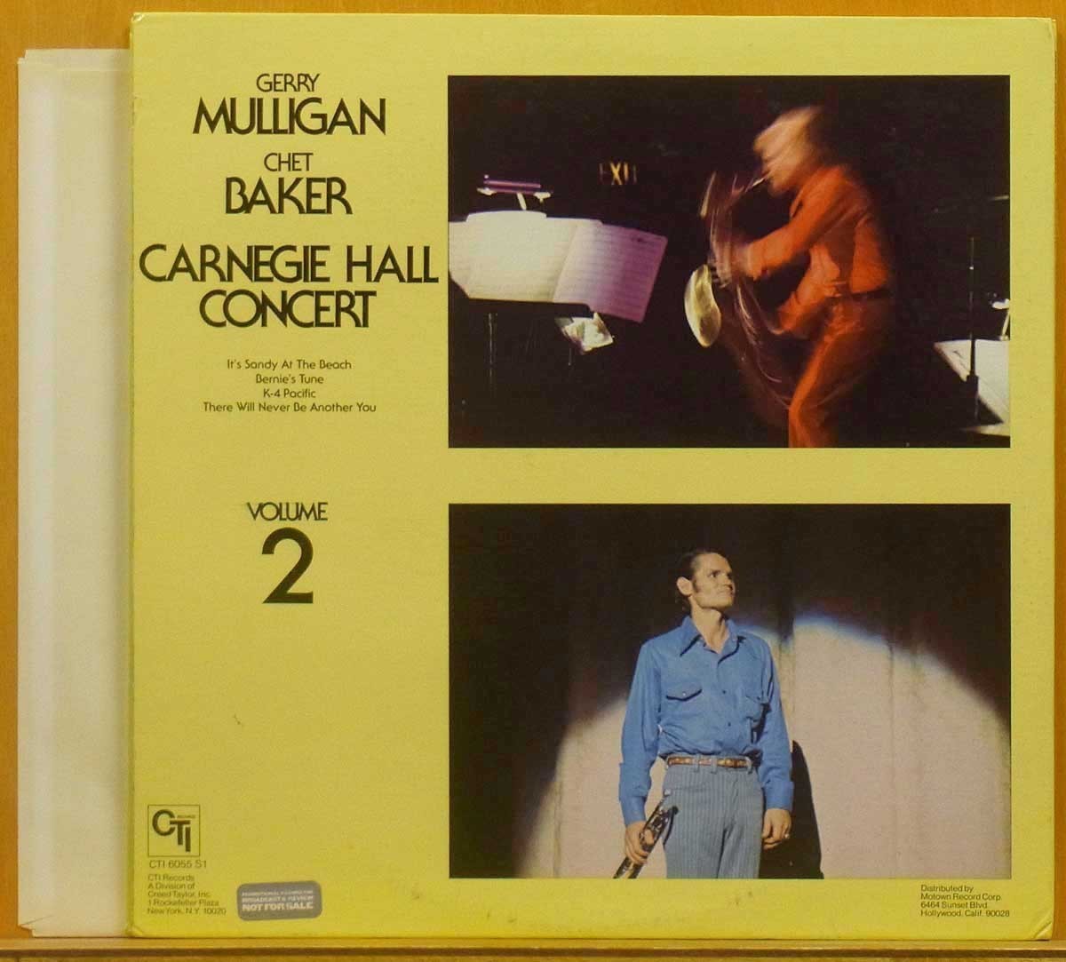 ●レア!白ラベプロモ!高音質!ほぼ美品!RVG!名盤!★Gerry Mulligan/Chet Baker『Carnegie Hall Concert Vol.2』USオリジLP #59524_画像2