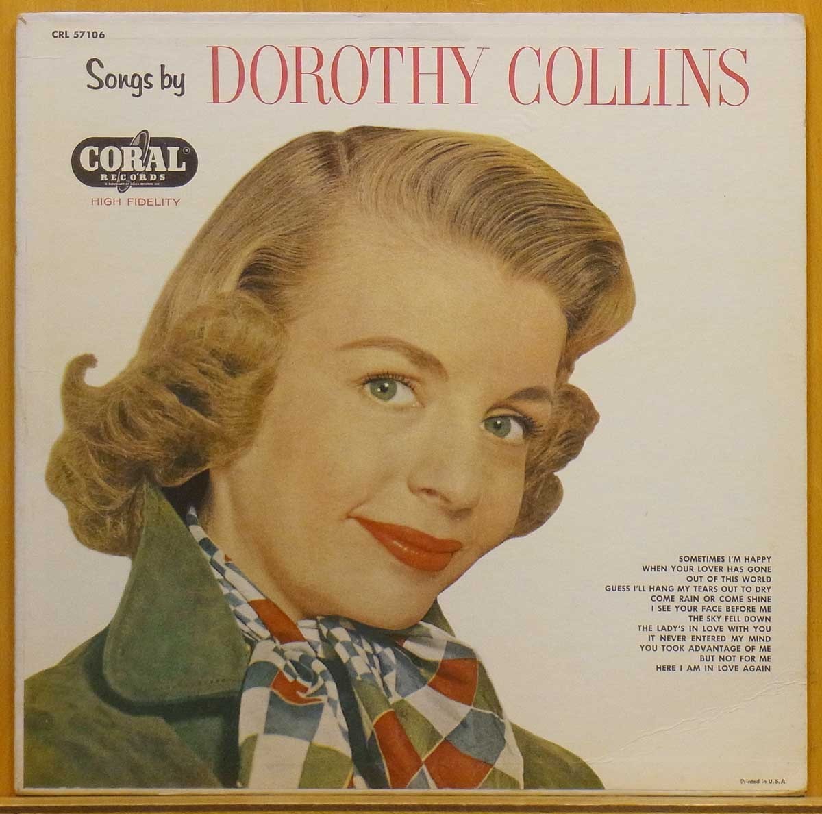 ◎レア!良品!MONO!ダブル洗浄済!★Dorothy Collins『Songs By Dorothy Collins』USオリジLP #59822_画像1