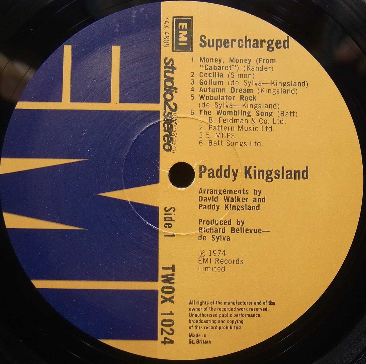 ■レア!ムーグ好盤!美盤!ダブル洗浄済!★Paddy Kingsland『Supercharged!』 UKオリジLP moog #59512_画像3