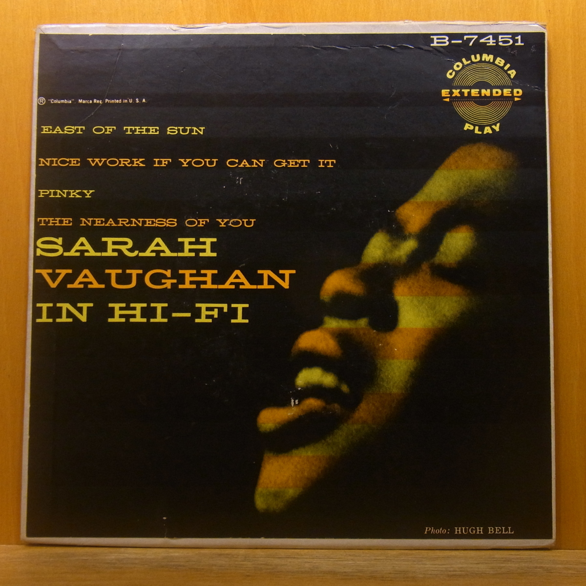 ◎レア!MONO!Miles Davis参加!ダブル洗浄済!★Sarah Vaughan『Sarah Vaughan In Hi-Fi』USオリジEP #59323_画像1