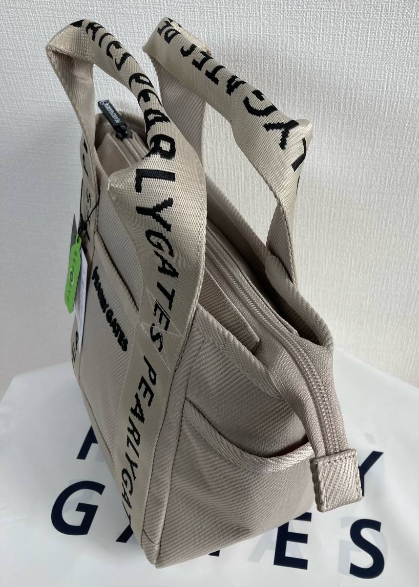新品 PEARLY GATES 【定番】カートバッグ (UNISEX) ベージュ 男女兼用