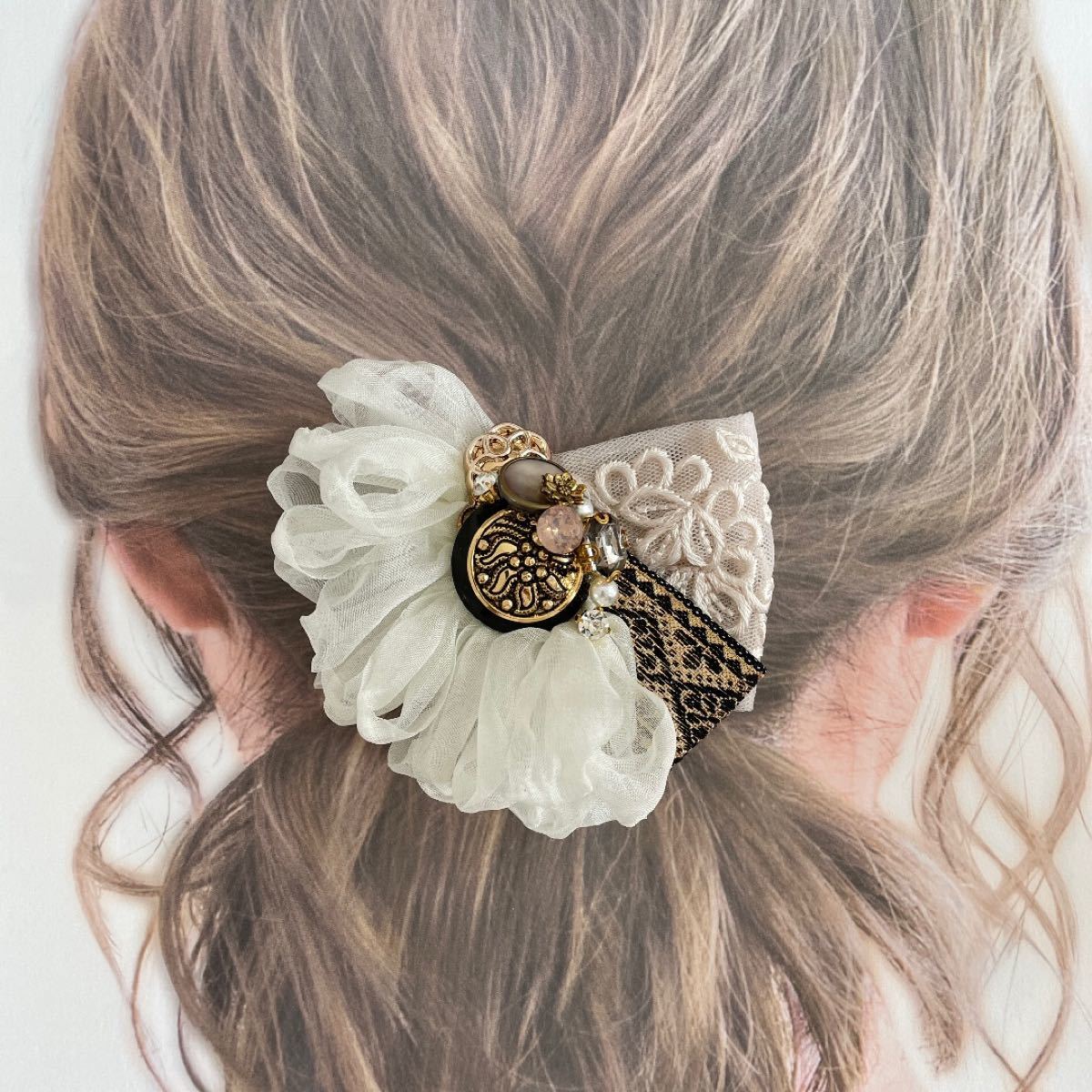 最新 no.25 再販27 ミニヘアクリップ ハンドメイド ヘアアクセサリー