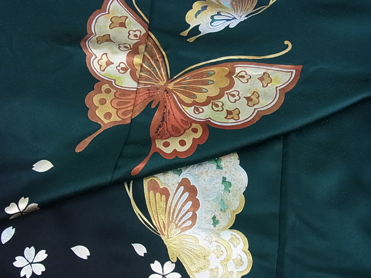 特別商品も揃えた世界最大の 極上の訪問着☆舞蝶桜花文様 暈し染め