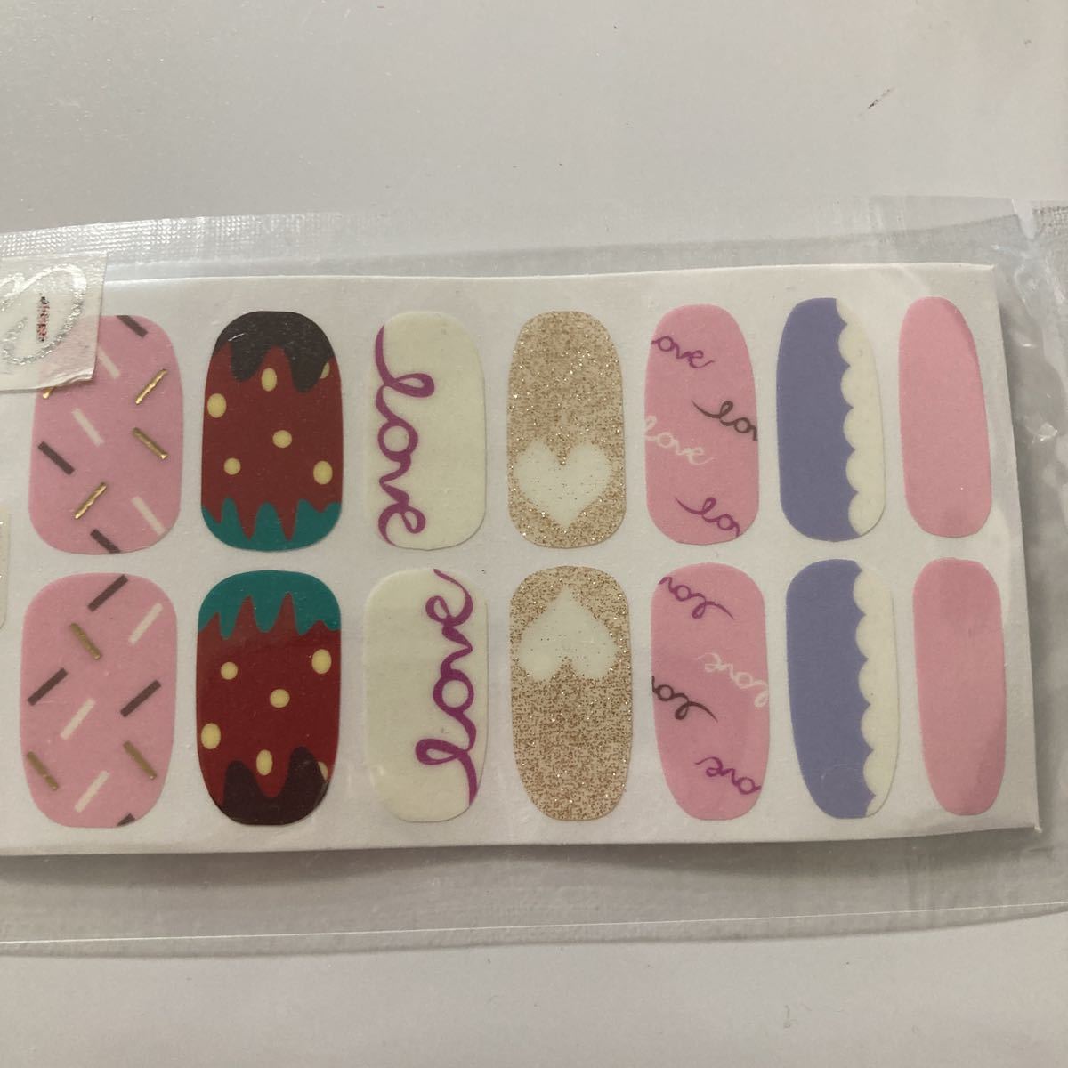  nail sticker * stick only * home . easy * pink series *①