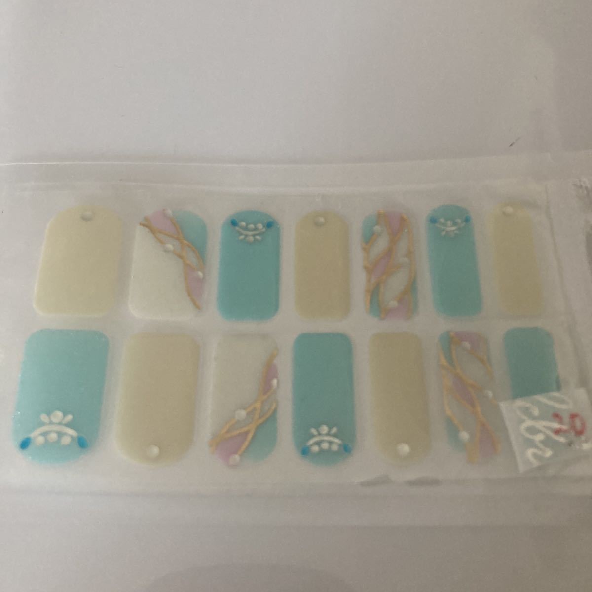  gel nail sticker * stick only * home . easy * blue group *⑳