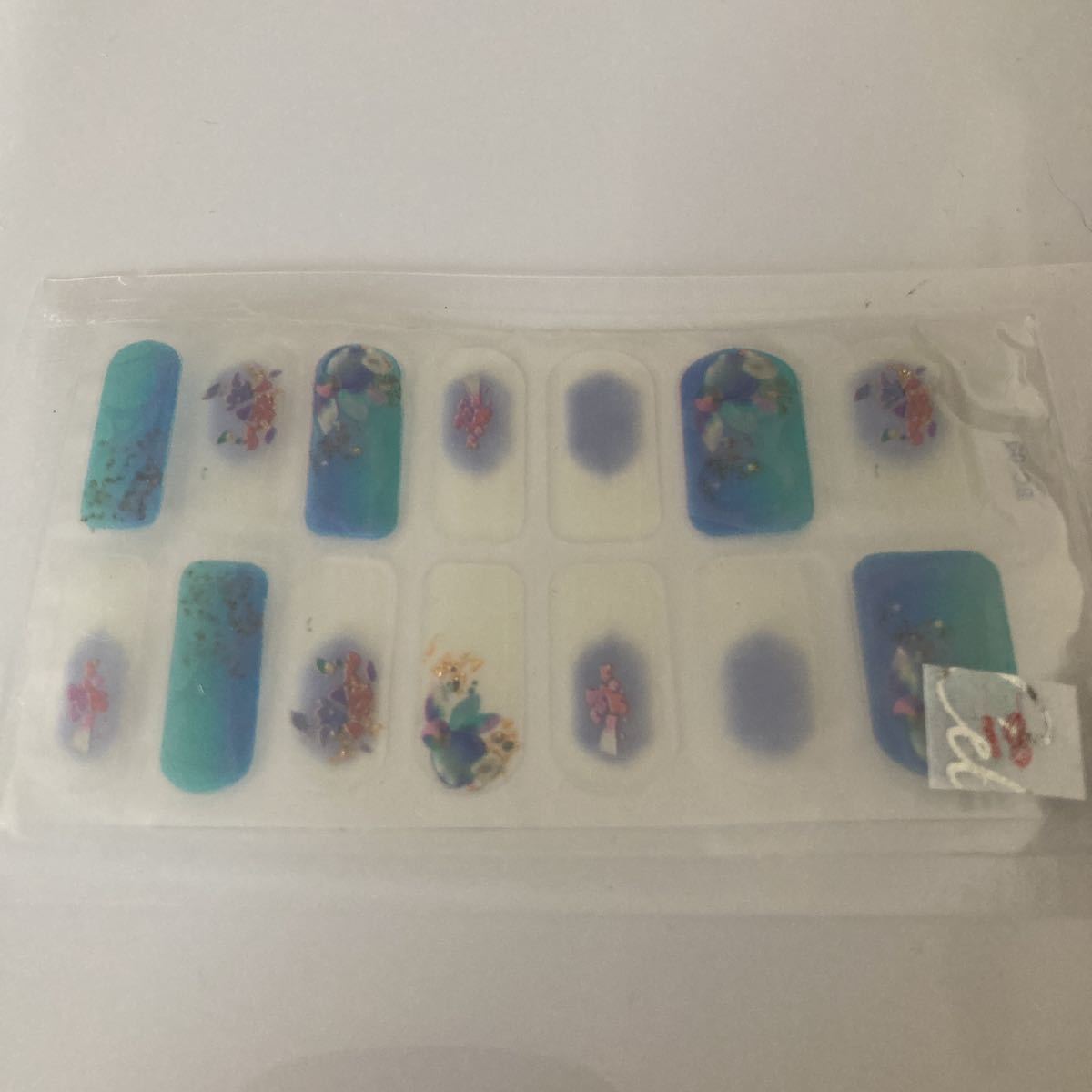  gel nail sticker * stick only * home . easy * blue group *⑱